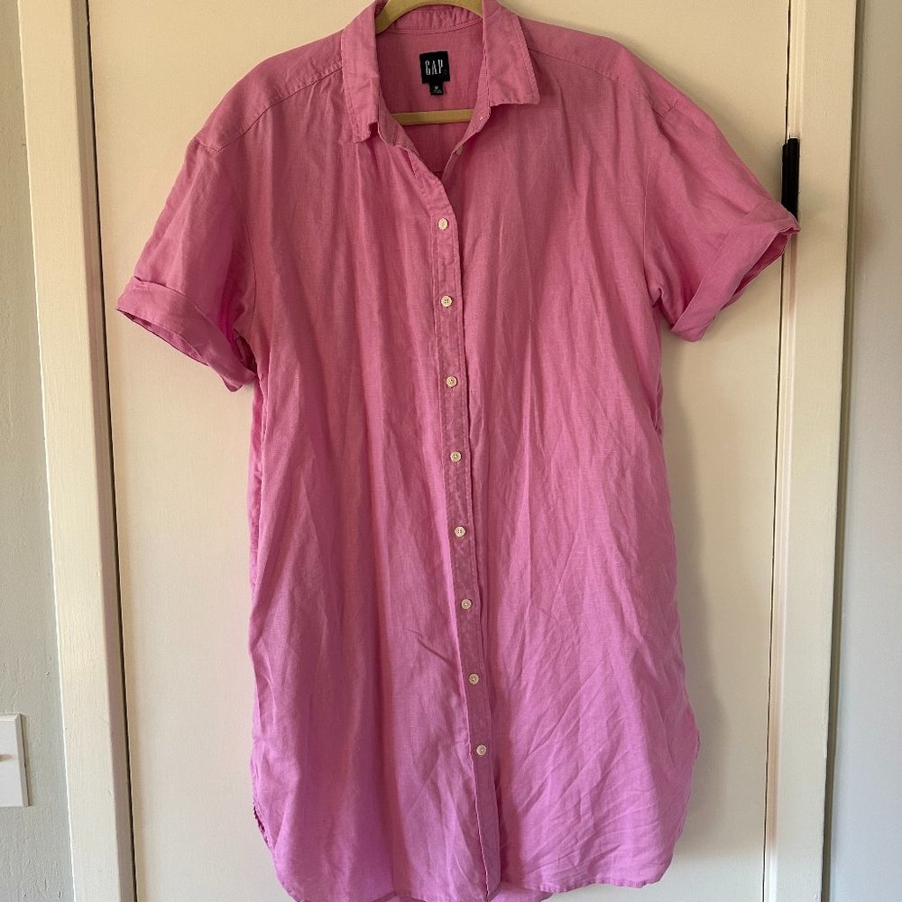 Gap Pink Shirt Dress - M